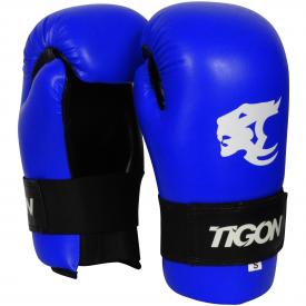 semi contact gloves blue